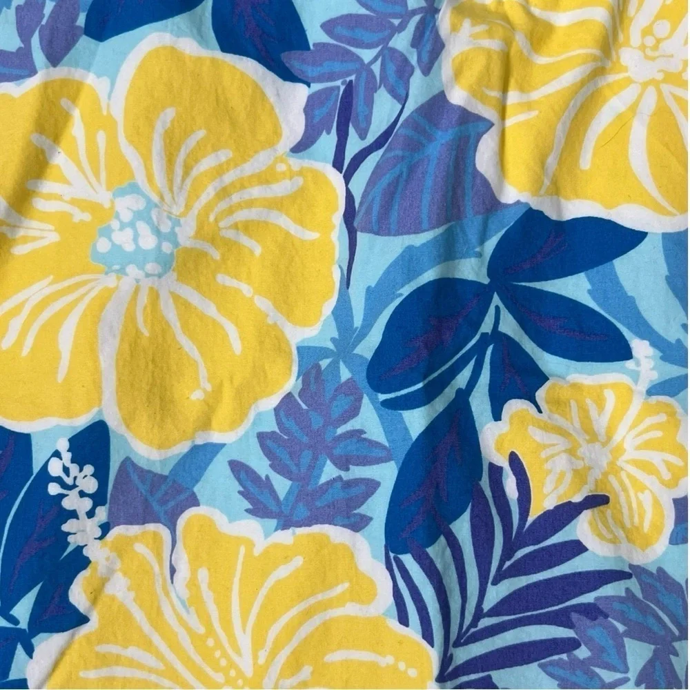 Lilly Pulitzer Yellow and Blue Scoop Neck Sundress